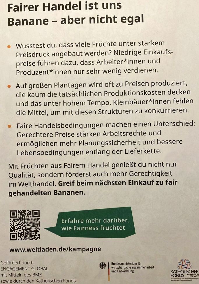 Fairer Handel ist uns BANANE!