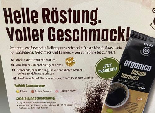 Kaffee blonde fairness